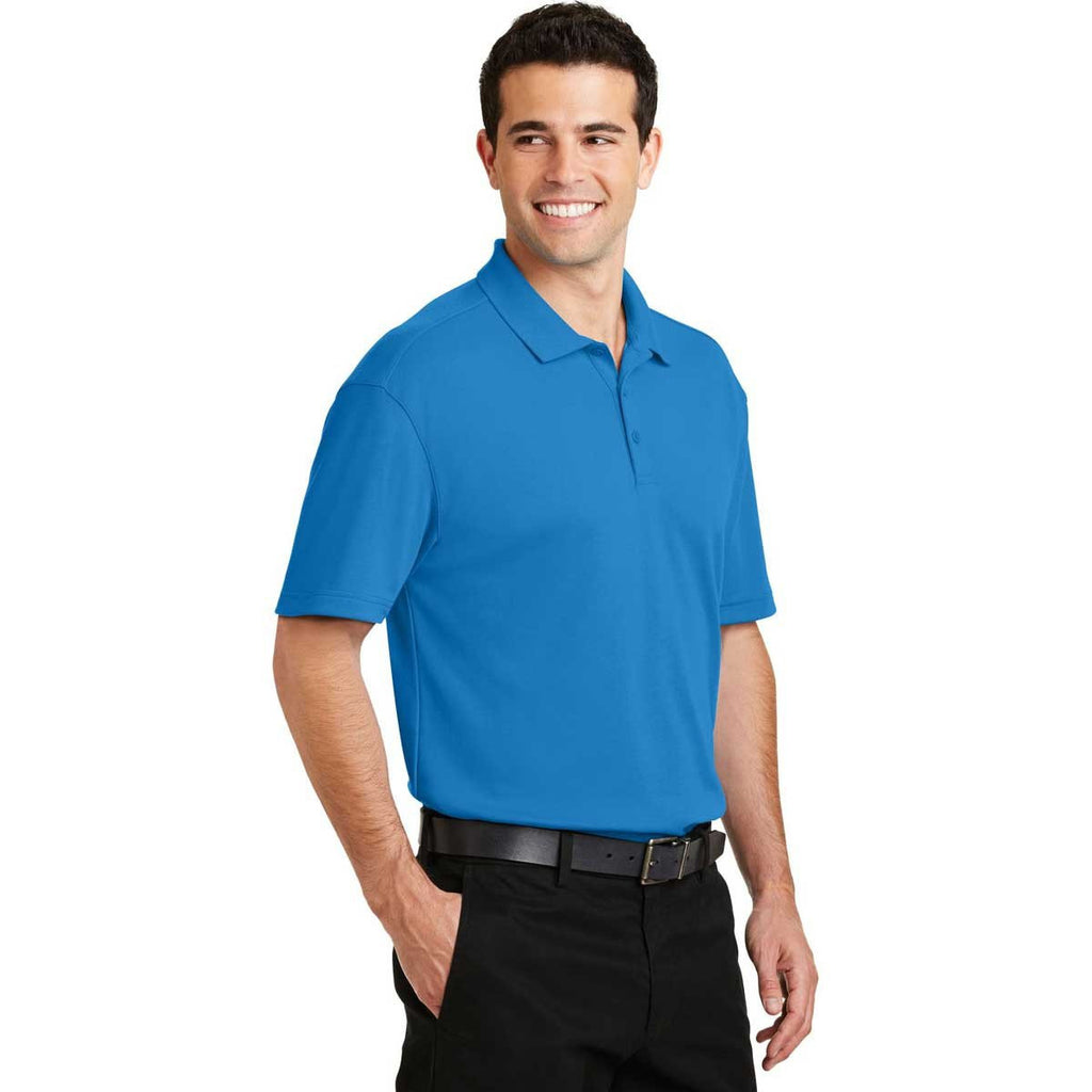 Port Authority Men's Brilliant Blue Silk Touch Interlock Performance Polo