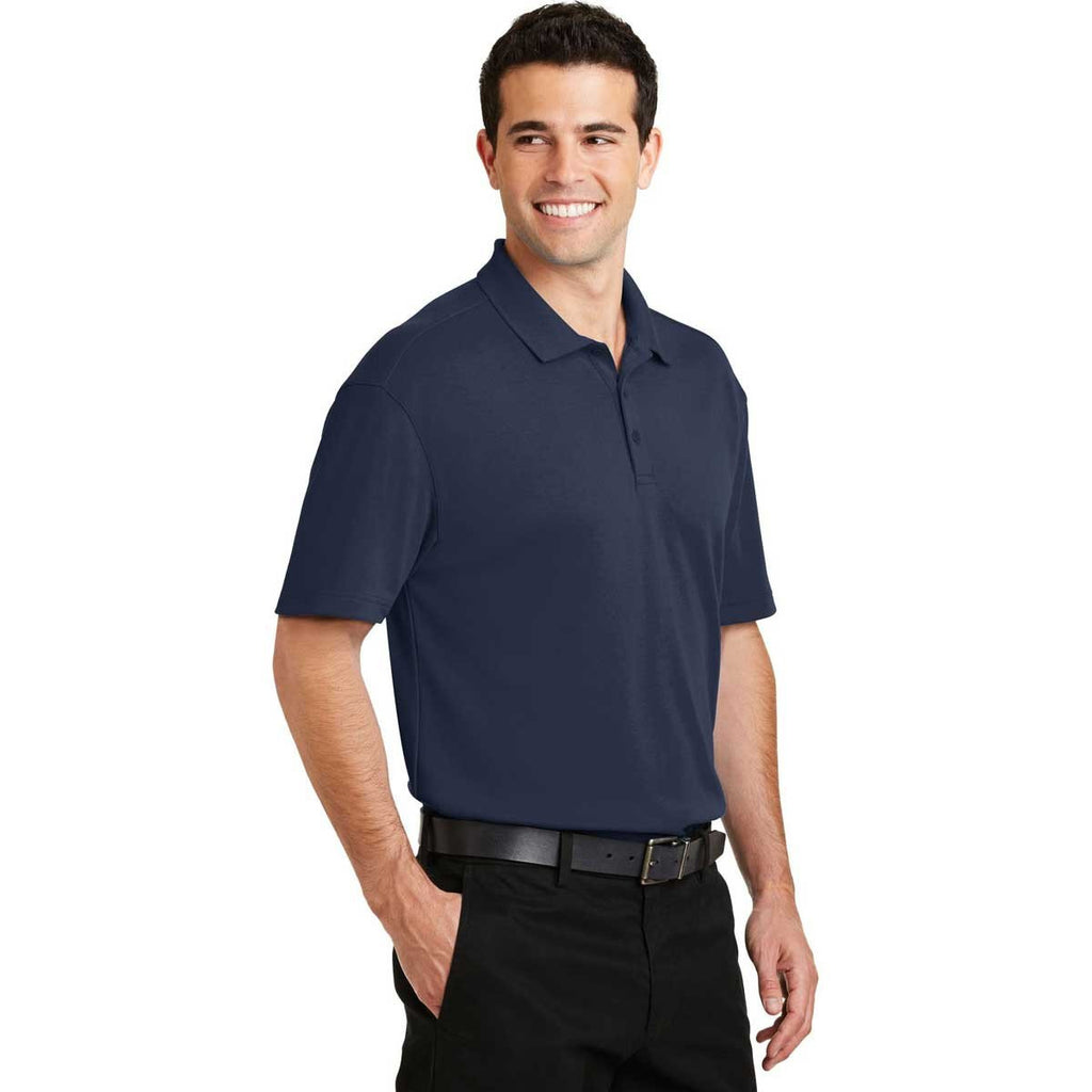 Port Authority Men's Navy Silk Touch Interlock Performance Polo