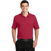 Port Authority Men's Rich Red Silk Touch Interlock Performance Polo