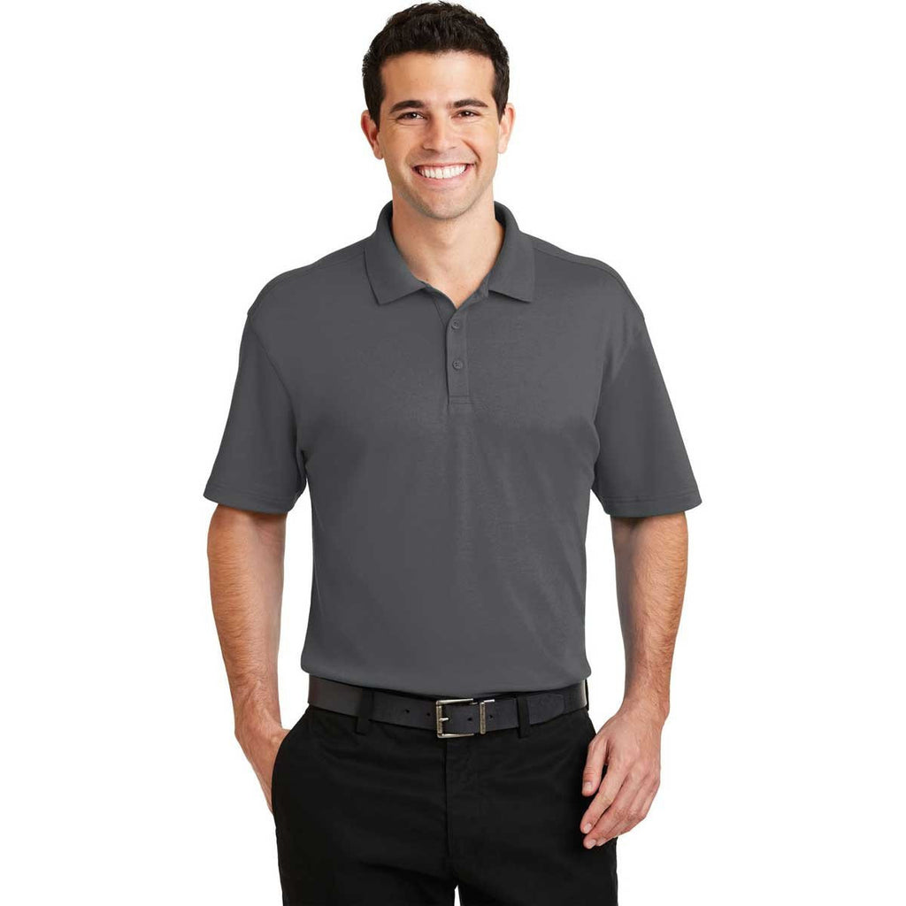 Port Authority Men's Sterling Grey Silk Touch Interlock Performance Polo