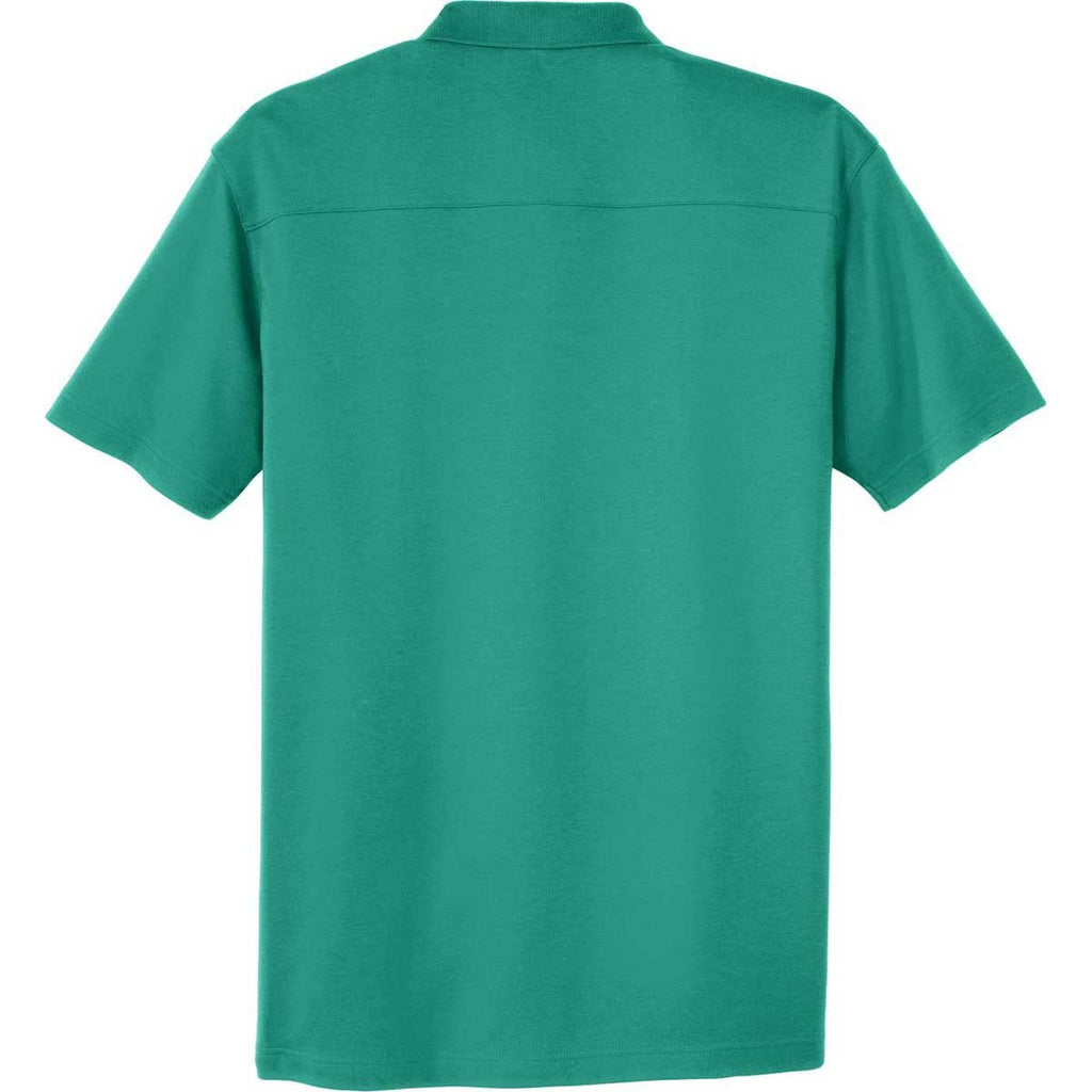 Port Authority Men's Verdant Green Silk Touch Interlock Performance Polo