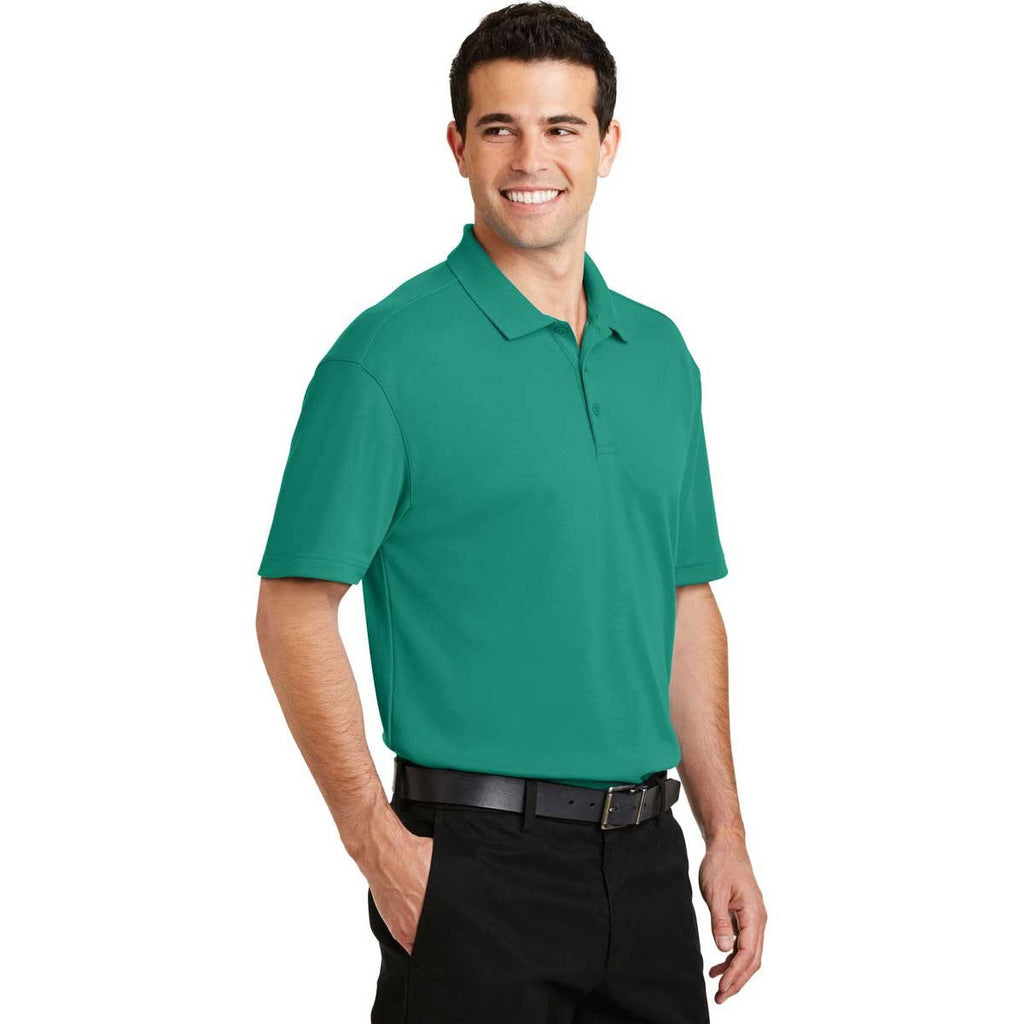 Port Authority Men's Verdant Green Silk Touch Interlock Performance Polo