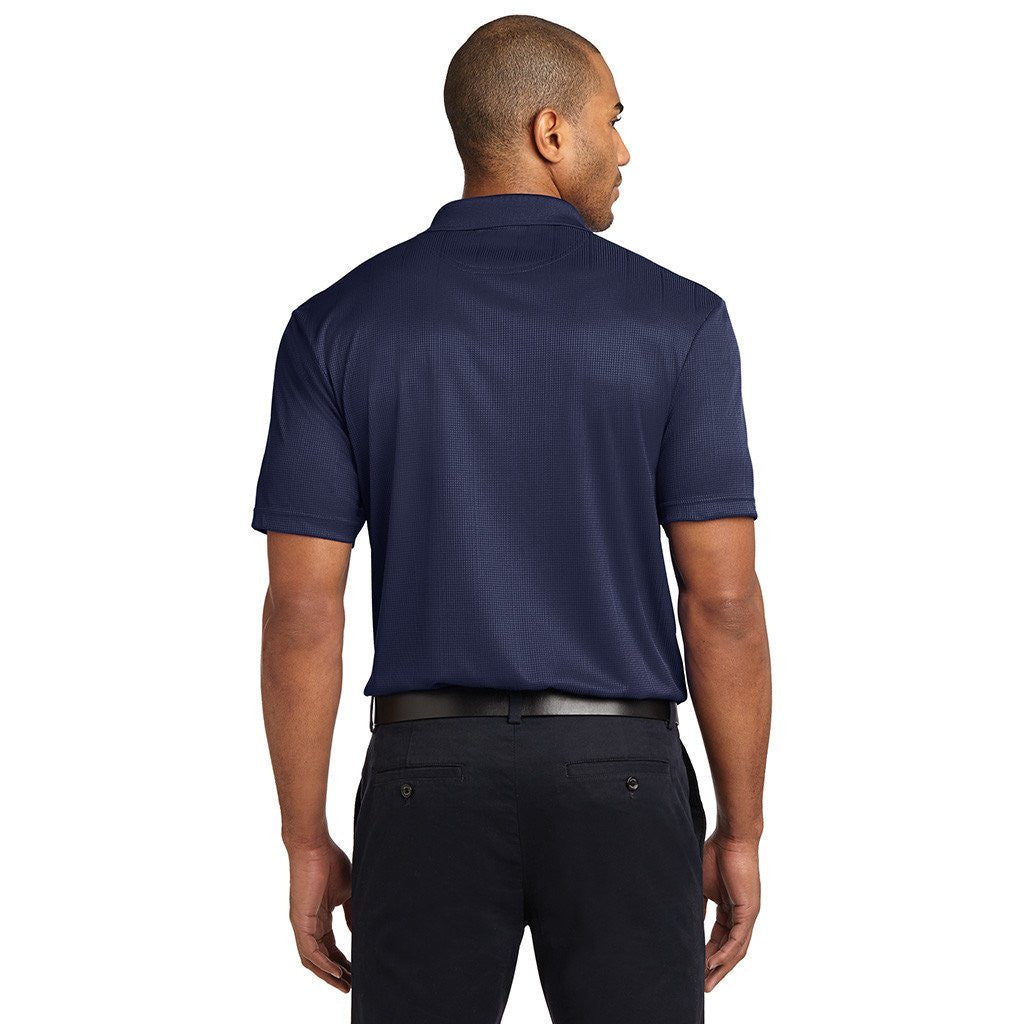 Port Authority Men's True Navy Performance Jacquard Polo