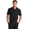 k572-port-authority-black-grid-polo