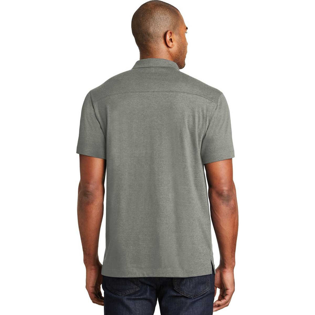 Port Authority Men's Monument Grey Meridian Cotton Blend Polo