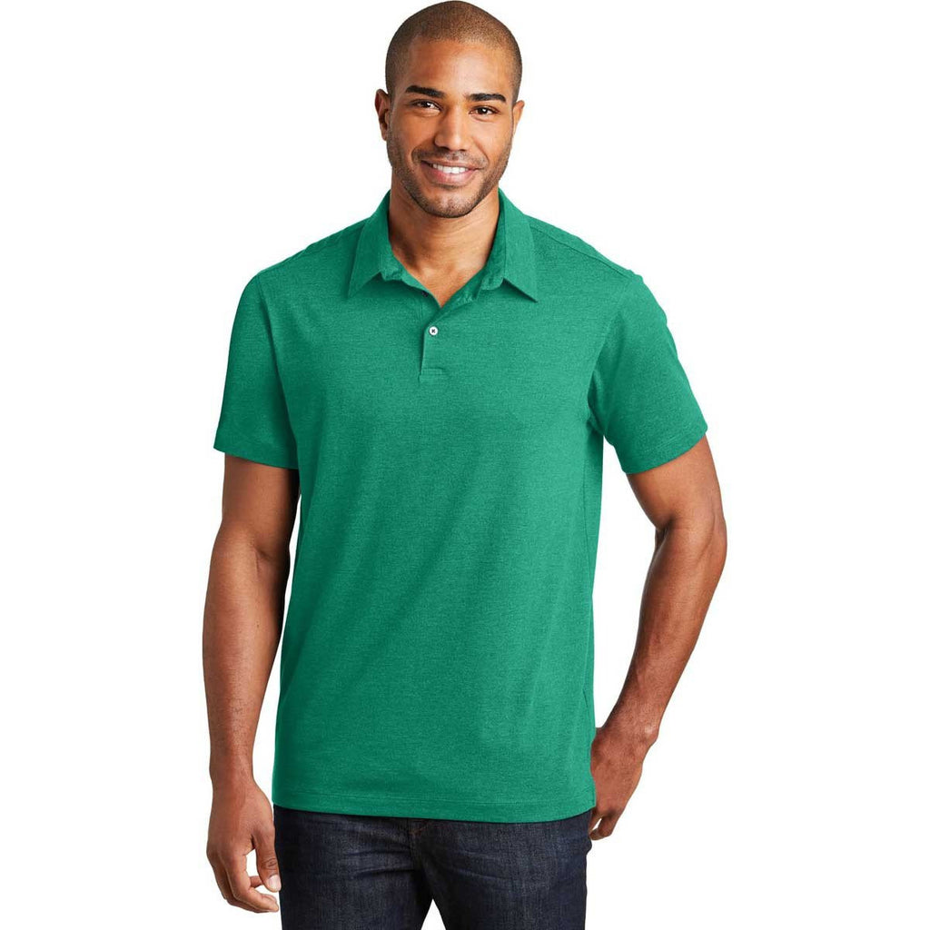 Port Authority Men's Verdant Green Meridian Cotton Blend Polo