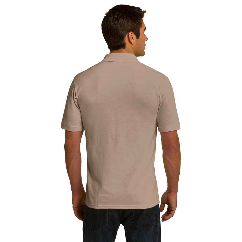 Port & Company Men's Sand Ring Spun Pique Polo