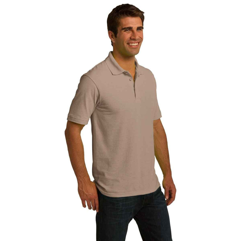 Port & Company Men's Sand Ring Spun Pique Polo