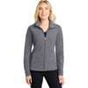 Port Authority Women's True Navy Heather Microfleece Full-Zip Jacket