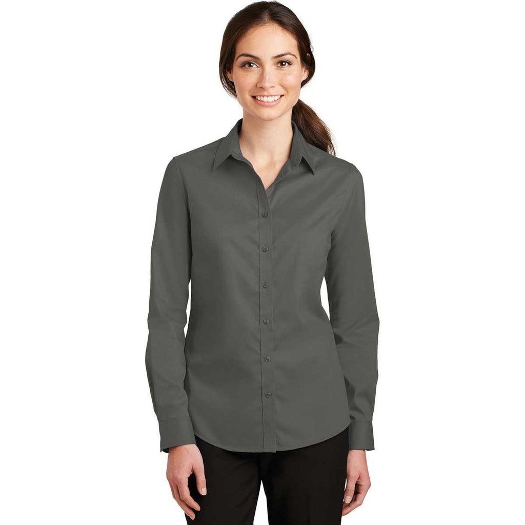 Port Authority Women's Sterling Grey SuperPro Twill Shirt