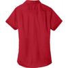 Port Authority Women's Rich Red Short Sleeve SuperPro Twill Shirt