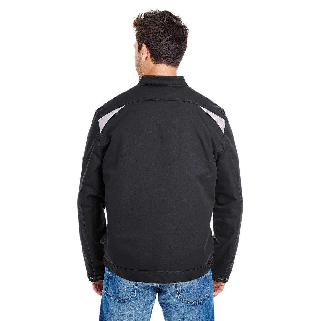 Dickies Men's Black/Silver 8 Oz. Performance Team Jacket