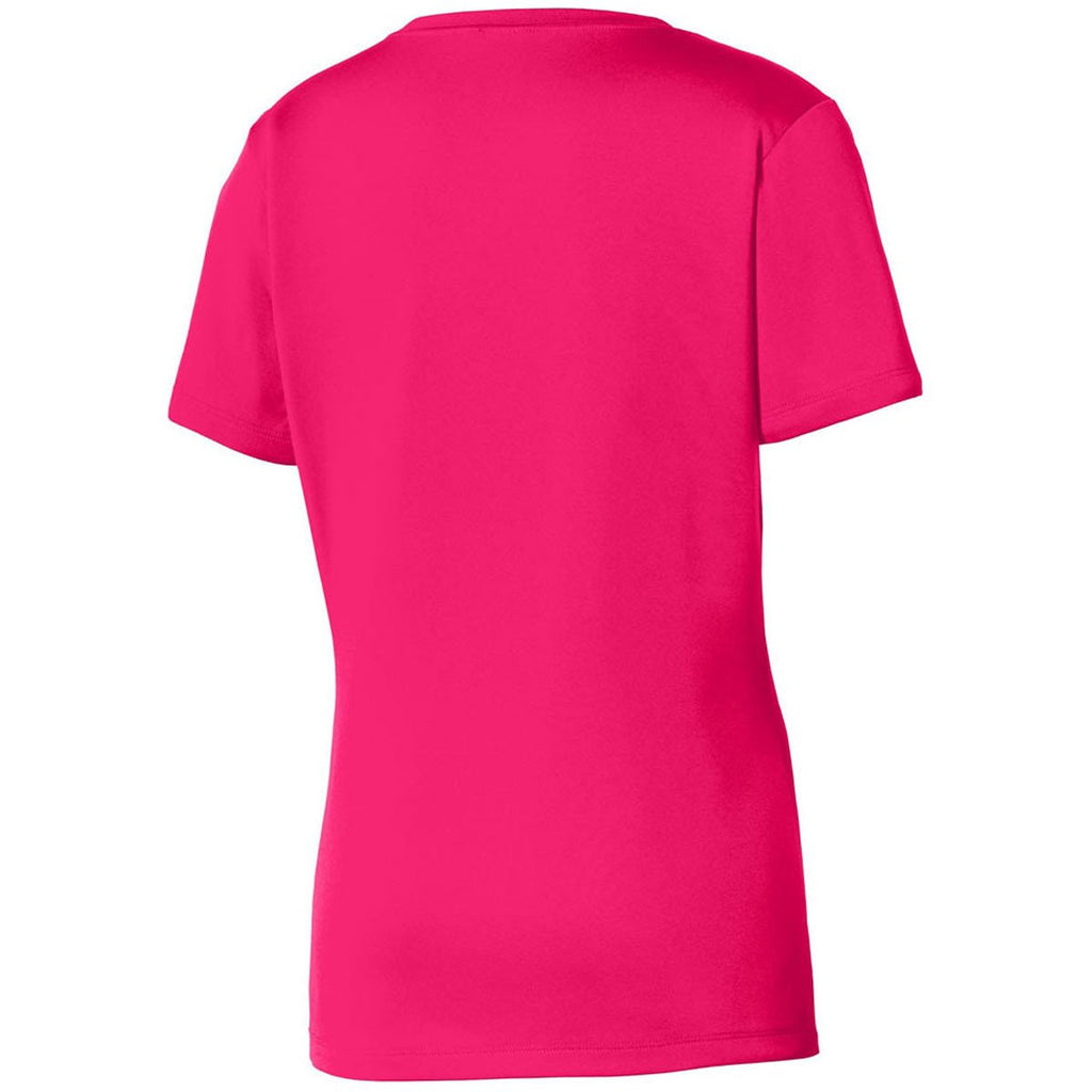 Sport-Tek Women's Pink Raspberry PosiCharge Tough Tee