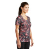 Sport-Tek Women's Deep Red Mineral Freeze Scoop Neck Tee