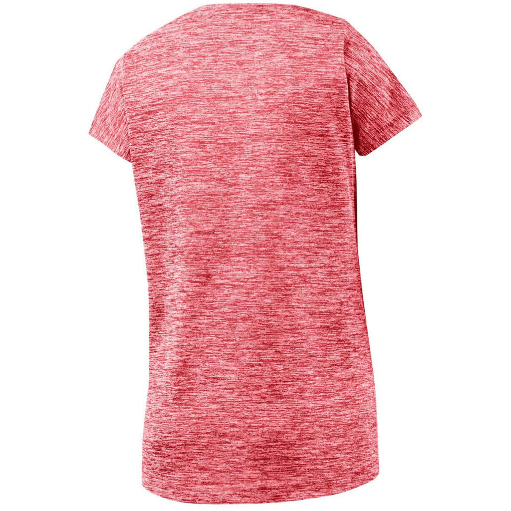 Sport-Tek Women's Deep Red Electric PosiCharge Electric Heather Sporty Tee