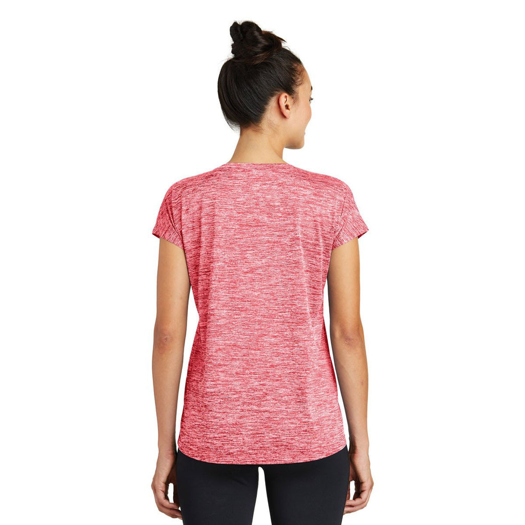 Sport-Tek Women's Deep Red Electric PosiCharge Electric Heather Sporty Tee