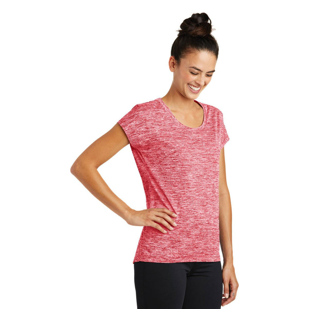 Sport-Tek Women's Deep Red Electric PosiCharge Electric Heather Sporty Tee