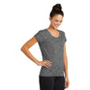 Sport-Tek Women's Grey-Black Electric PosiCharge Electric Heather Sporty Tee