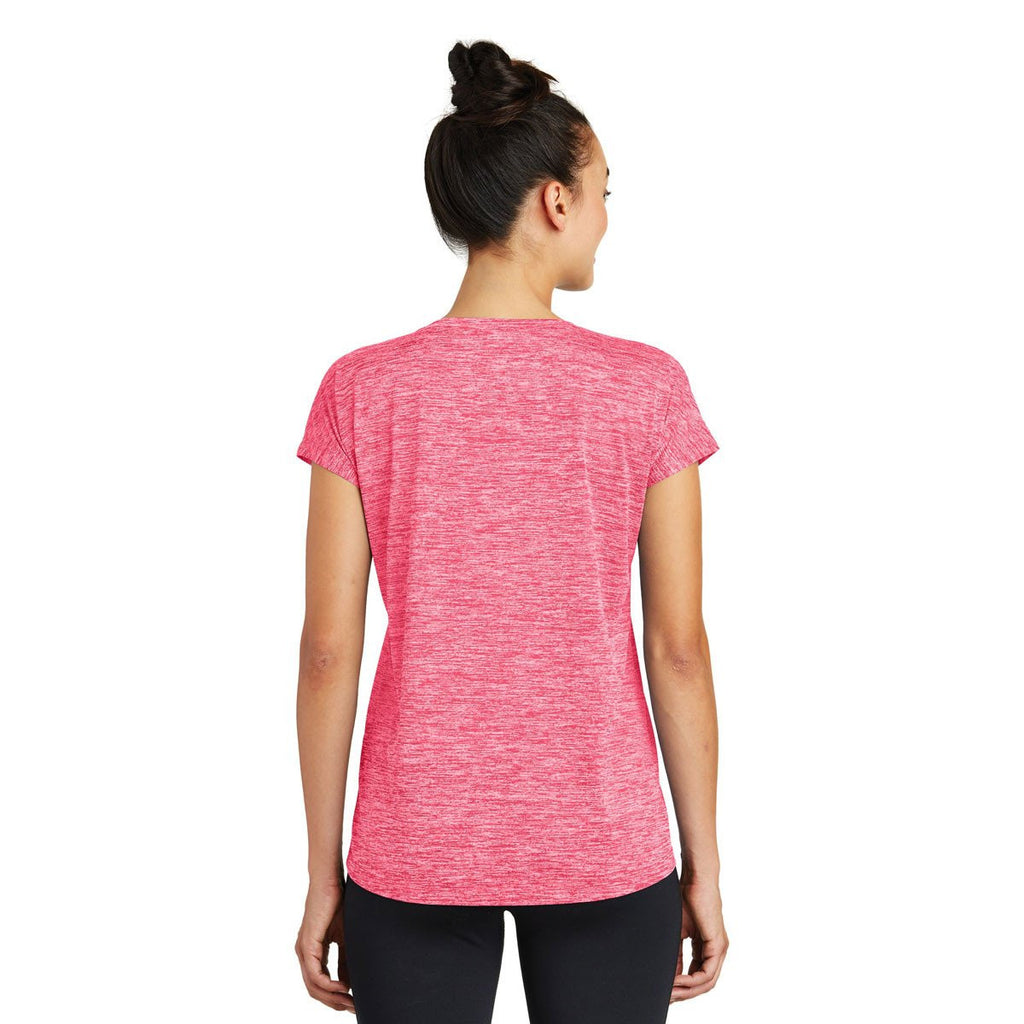 Sport-Tek Women's Power Pink Electric PosiCharge Electric Heather Sporty Tee