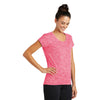 Sport-Tek Women's Power Pink Electric PosiCharge Electric Heather Sporty Tee