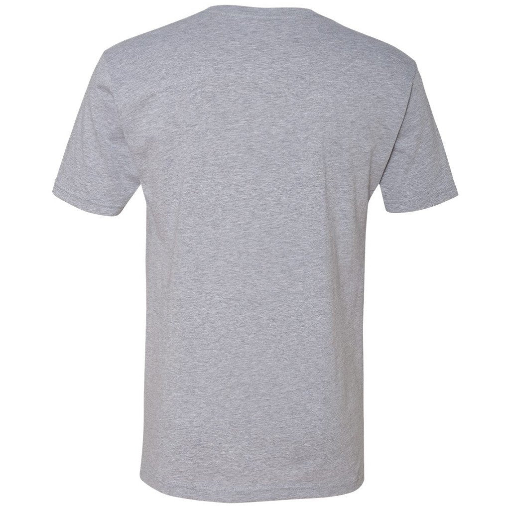 Next Level Men's Heather Gray Premium Fitted Short-Sleeve V-Neck Tee