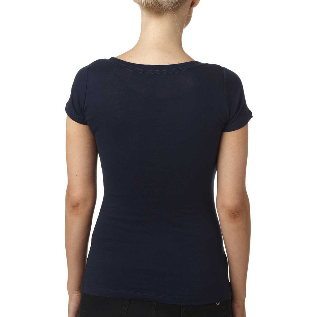 Next Level Women's Midnight Navy Scoop Neck Tee