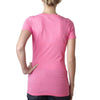 Next Level Women's Neon Heather Pink Scoop Neck Tee