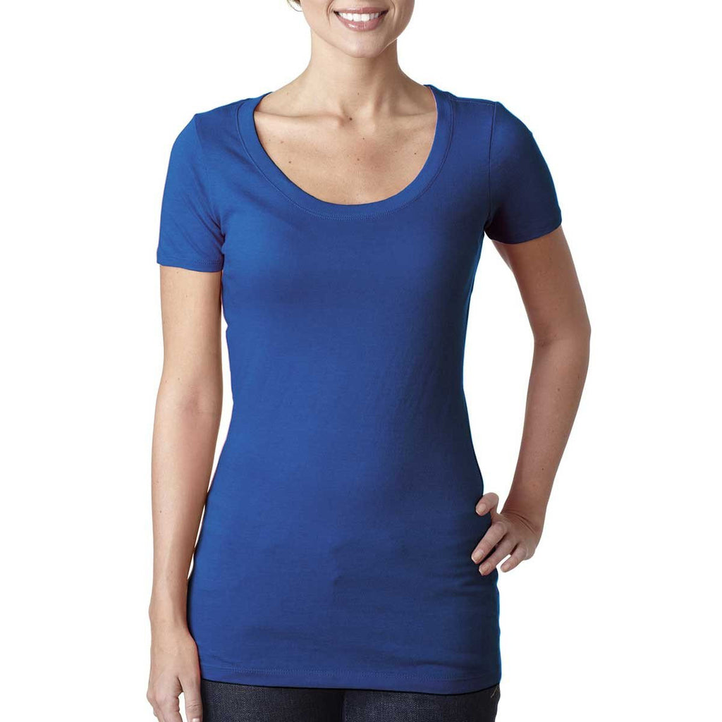 N3530 Next Level Women's Royal Scoop Neck Tee