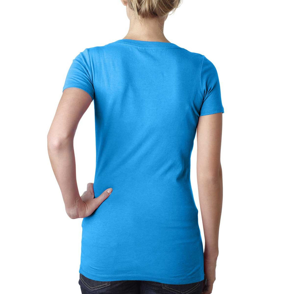 Next Level Women's Turquoise Scoop Neck Tee