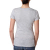 Next Level Women's Heather Gray Deep V-Neck Tee