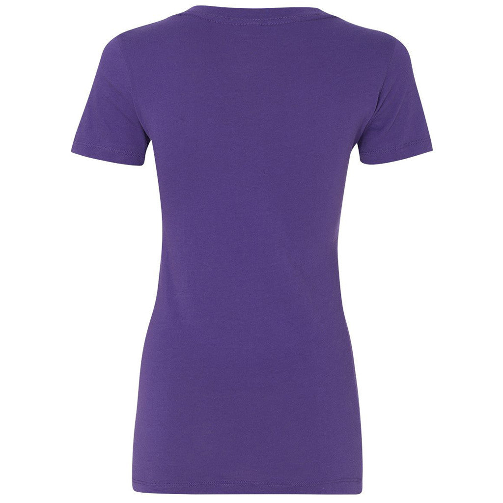 Next Level Women's Purple Rush Deep V-Neck Tee