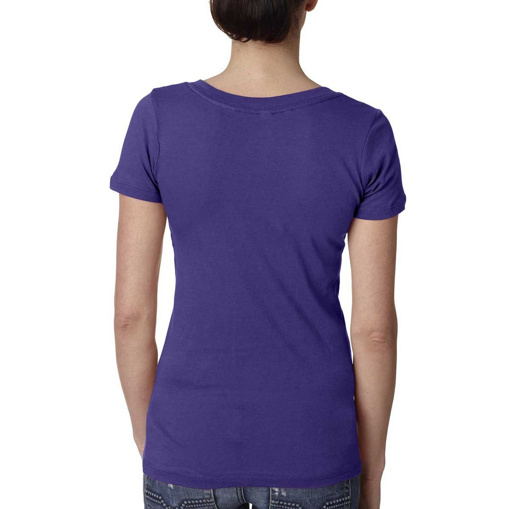 Next Level Women's Purple Rush Deep V-Neck Tee