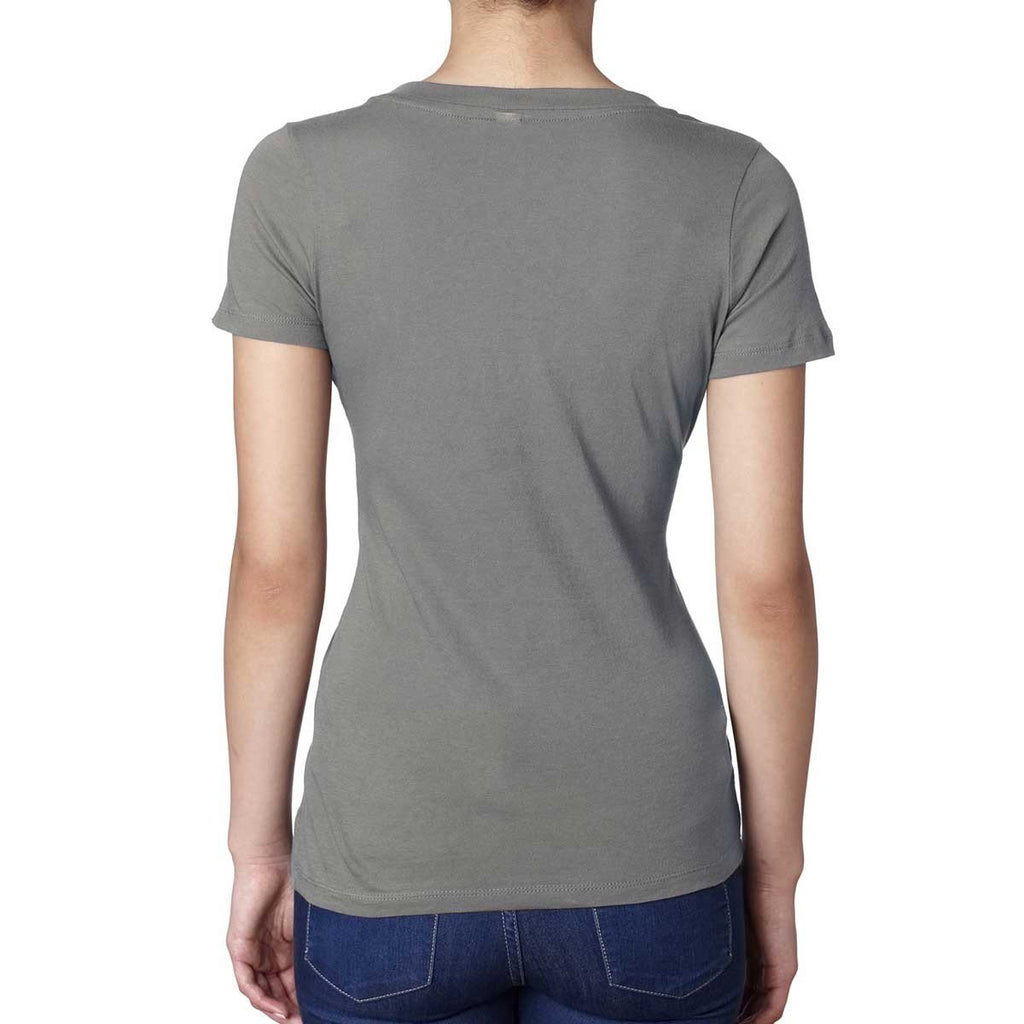 Next Level Women's Warm Gray Deep V-Neck Tee