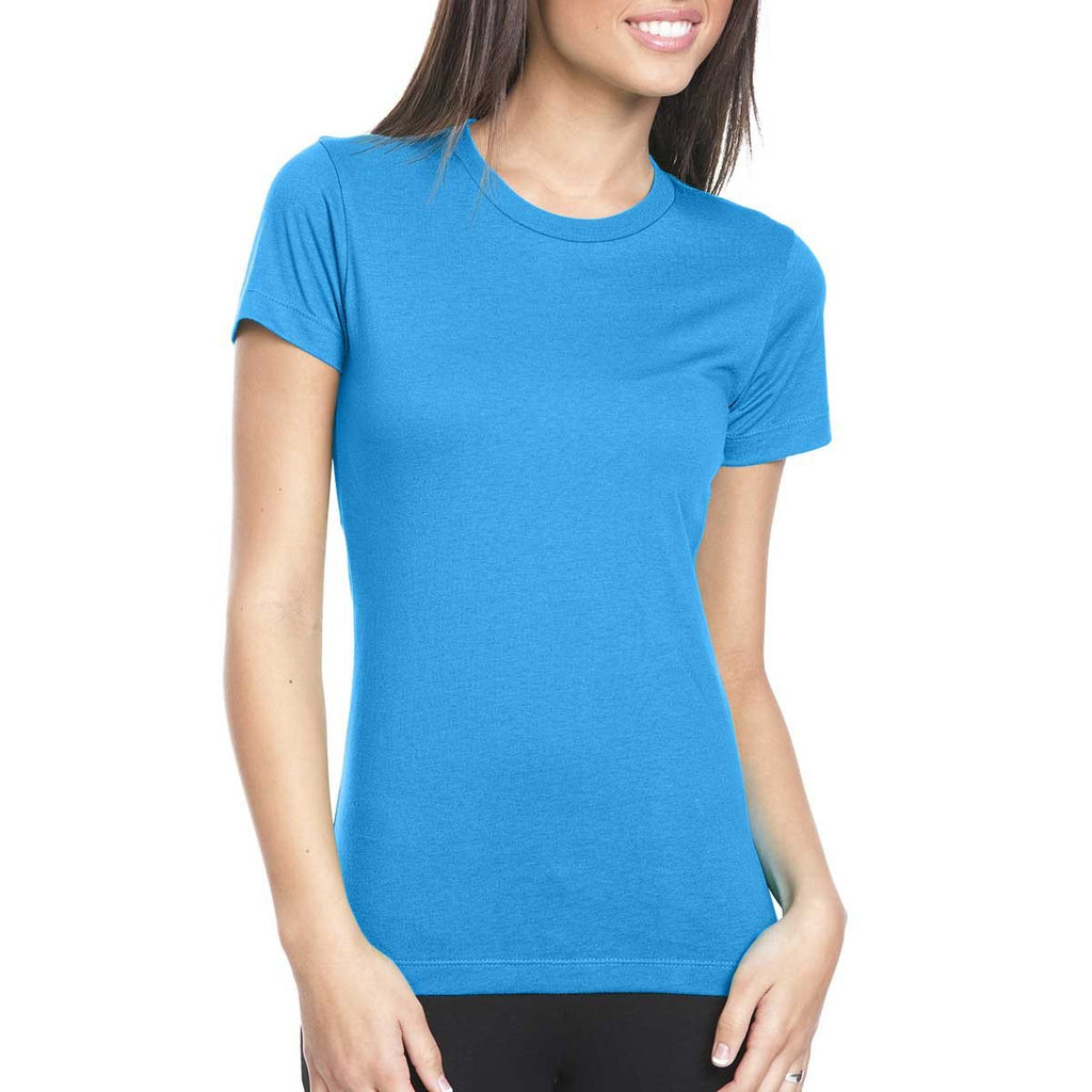 Next Level Women's Turquoise Boyfriend Tee 