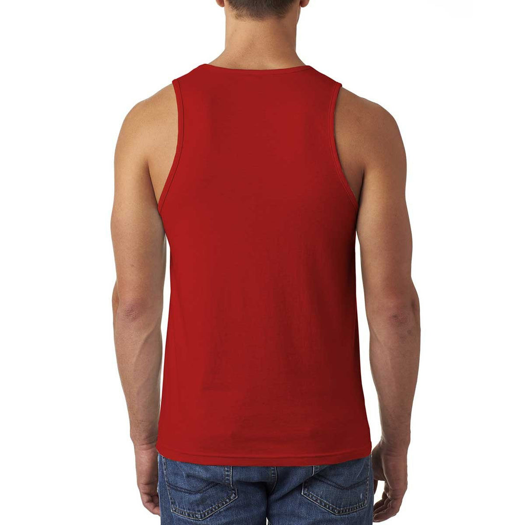 Next Level Men's Red Premium Fitted CVC Tank