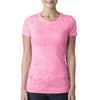 Next Level Women's Neon Pink Burnout Tee