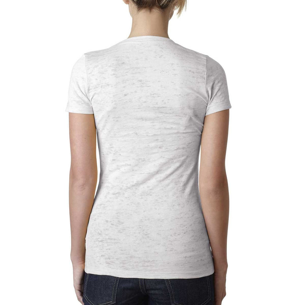 Next Level Women's White Burnout Tee