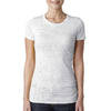 Next Level Women's White Burnout Tee