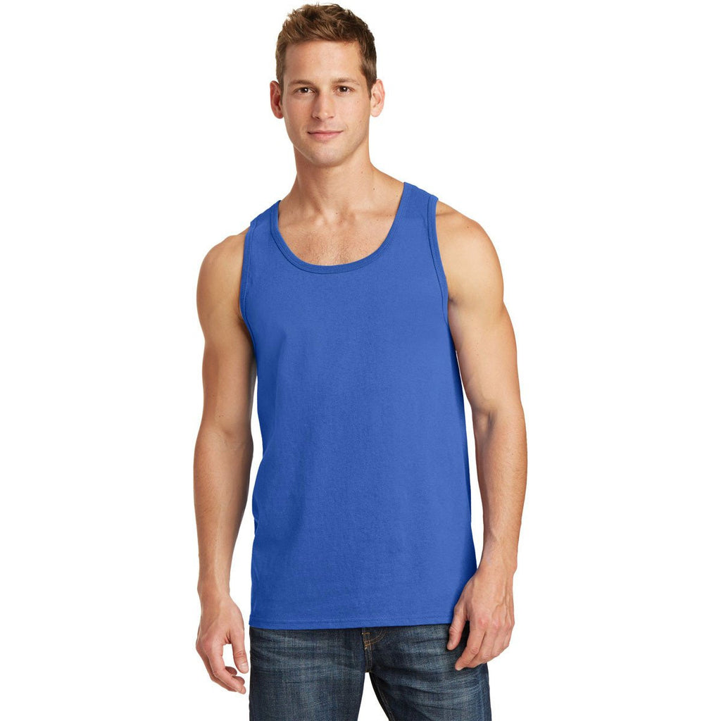 Port & Company Men's Royal Core Cotton Tank Top