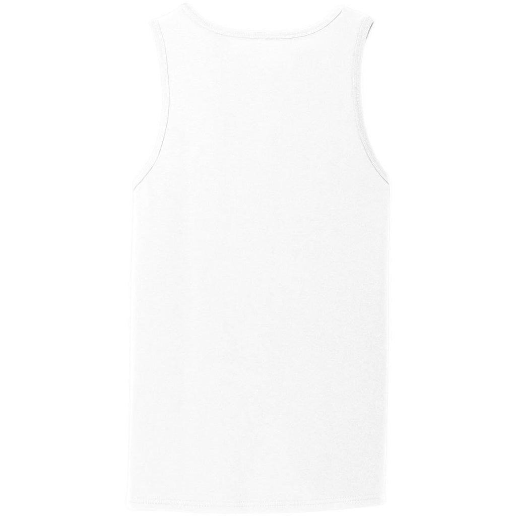 Port & Company Men's White Core Cotton Tank Top