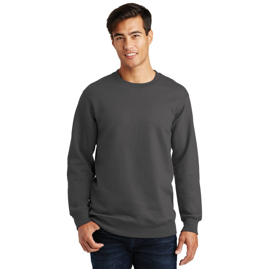 Port & Company Men's Charcoal Fan Favorite Fleece Crewneck Sweatshirt