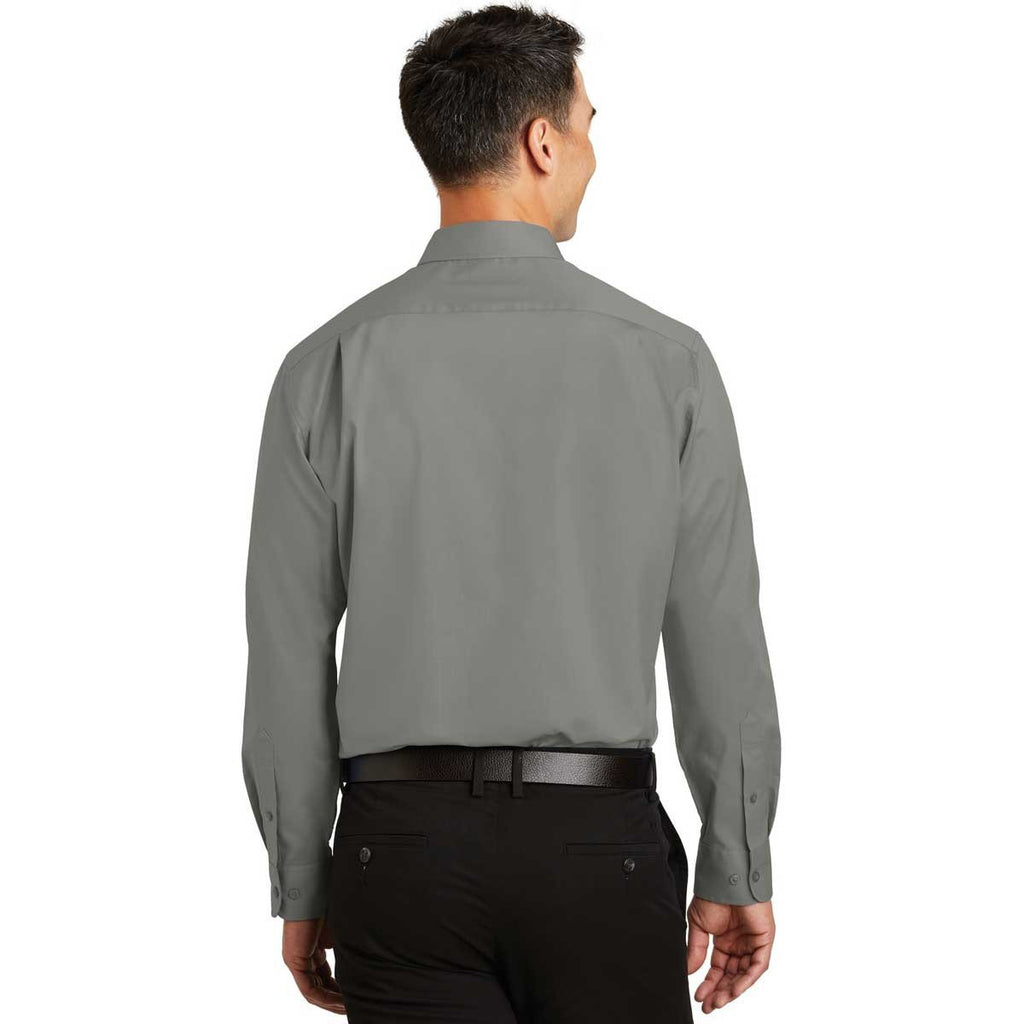 Port Authority Men's Monument Grey SuperPro Twill Shirt