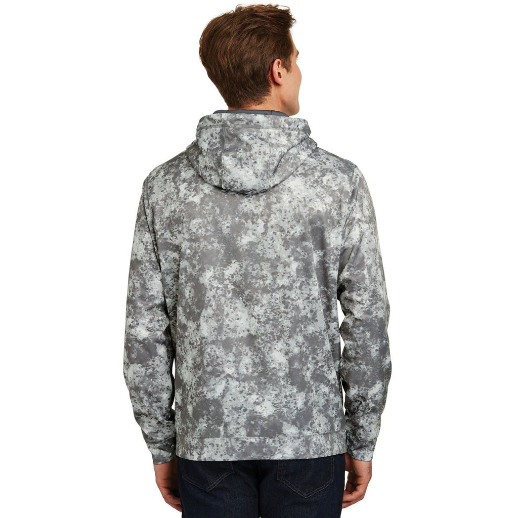 Sport-Tek Men's Dark Smoke Grey Sport-Wick Mineral Freeze Fleece Hooded Pullover