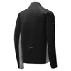 Sport-Tek Men's Black/Charcoal Grey Heather Sport-Wick Stretch Contrast 1/2-Zip Pullover